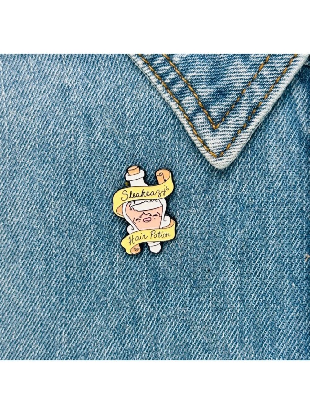⭐Oz Enamel Pin Children's Creative Cartoon Cute Magic Potion Bottle Brosh Yellow